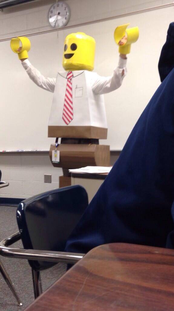 My teacher made a fantastic costume.