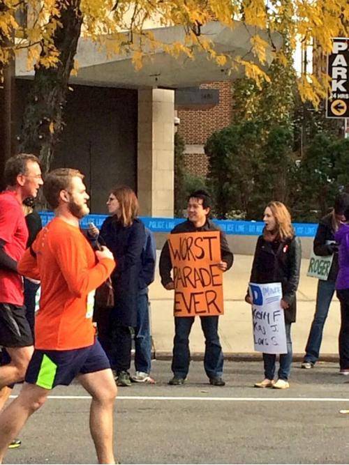 Sign at NYC Marathon