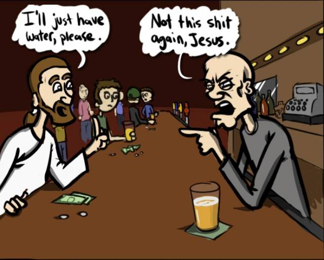 Not this sh*t again, Jesus.