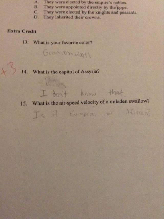 I was looking through some old tests...