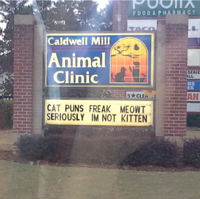 My local vet's street sign