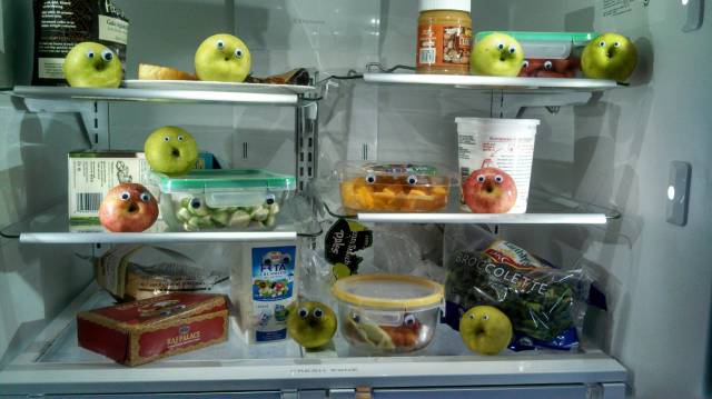 I bought a bag of googly eyes and decided to play a joke on my family. And now to play the waiting game...