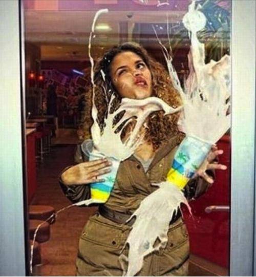 That awkward moment when your friend takes a picture of you the instant you slam into a glass door.