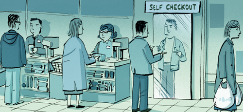 Much better than the normal cashiers.