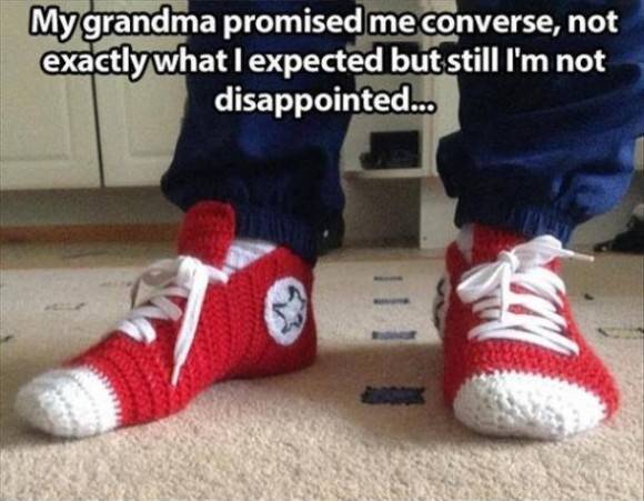 Grandparents always deliver.