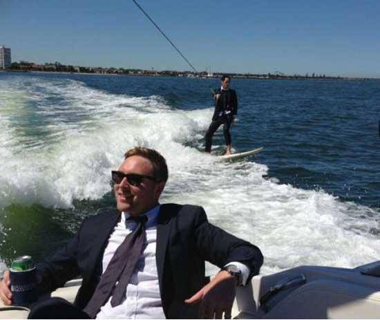 Men in Black, riding the waves like a boss