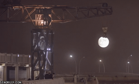 Lifting the moon.