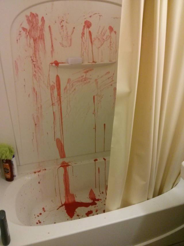 Just finished preparing our dorm bathroom for RA inspection
