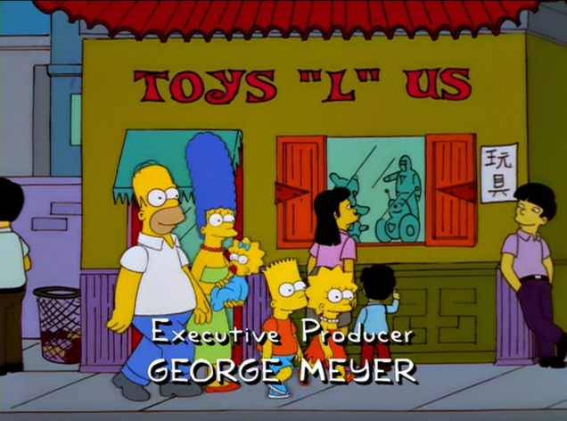The Simpsons in Chinatown.