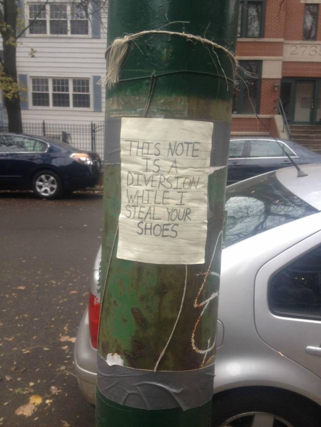 The crime in my neighborhood is devious