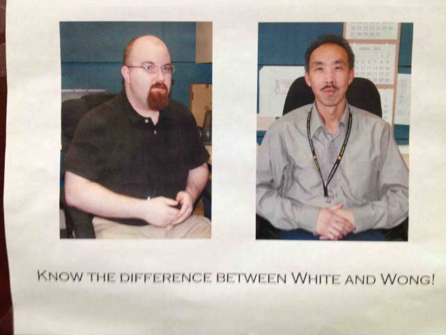 Sign at my dad's office...