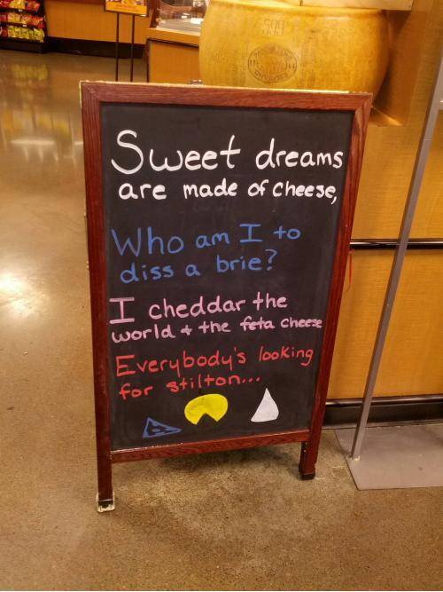 My grocery store cheese counter has the right idea