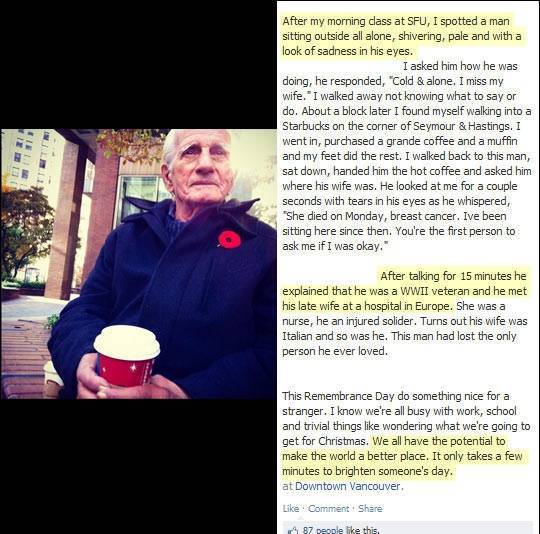 If more people did this, the world would be a better place...