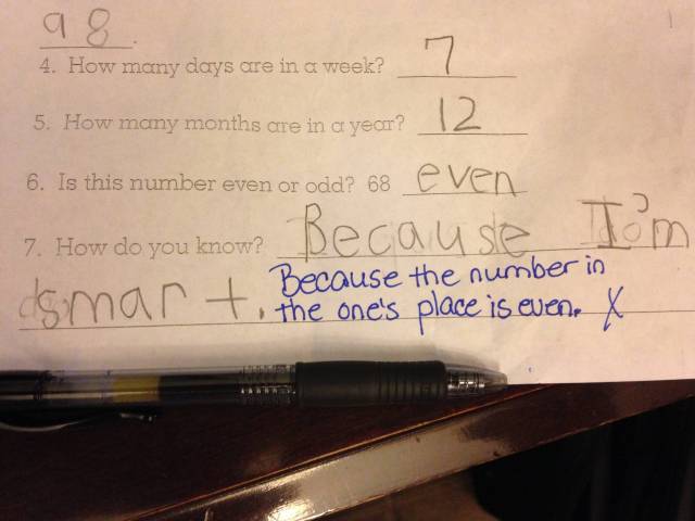 My six year old got the answer wrong, but I think she's right...