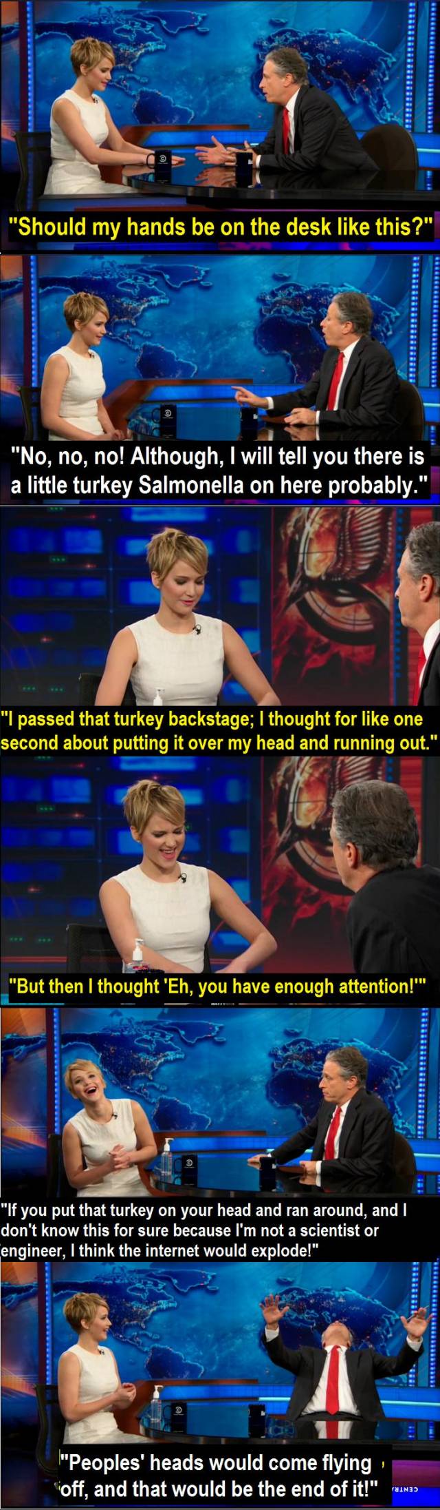 The power & influence Jennifer Lawrence has over the internet is quite concerning.
