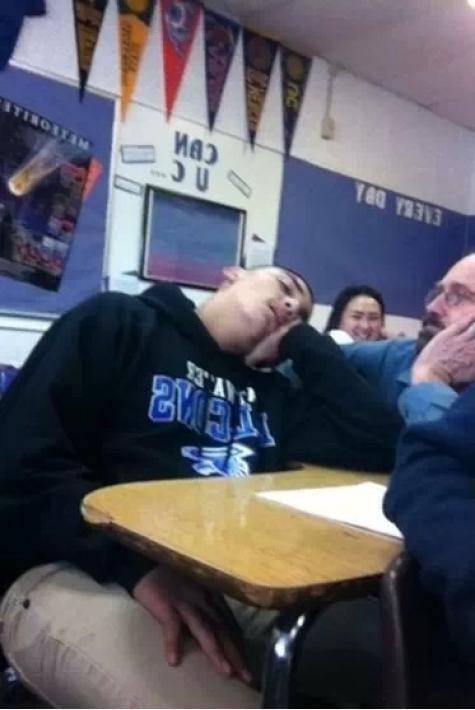 Happened today in math class; the teacher was sitting there for a good 5-10 minutes