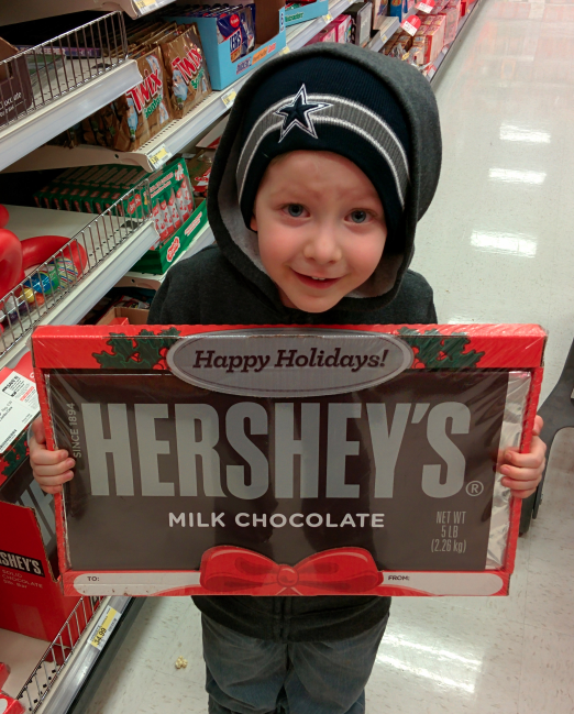 Told him he could get a candy bar...
