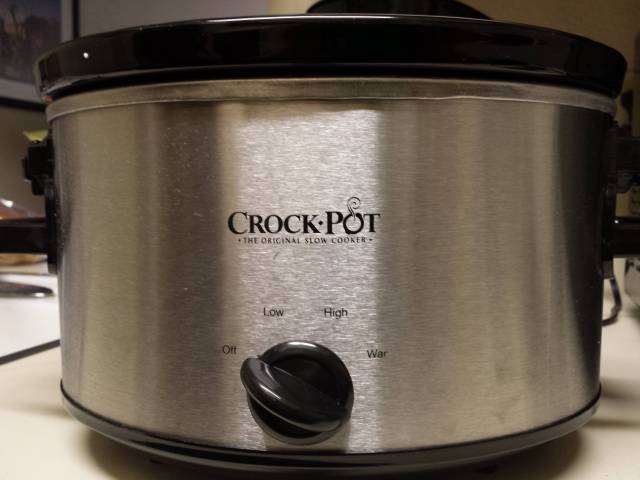 Apparently our new slow cooker doesn't f*ck around.