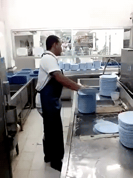 And here we have the fastest dishwasher