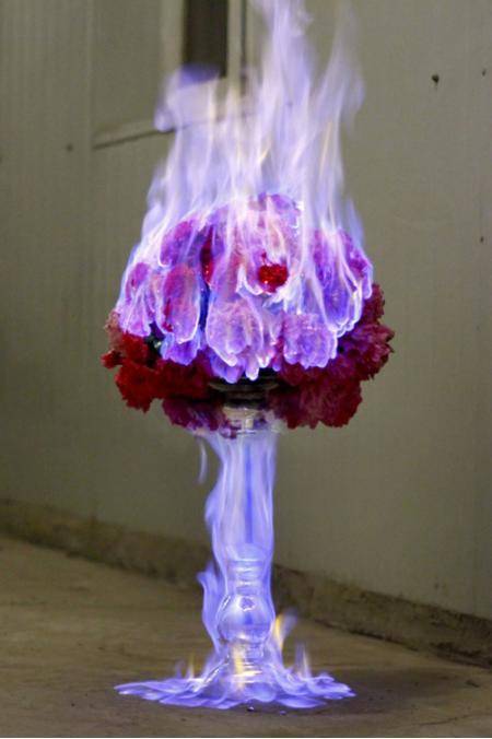 Flowers and rubbing alcohol