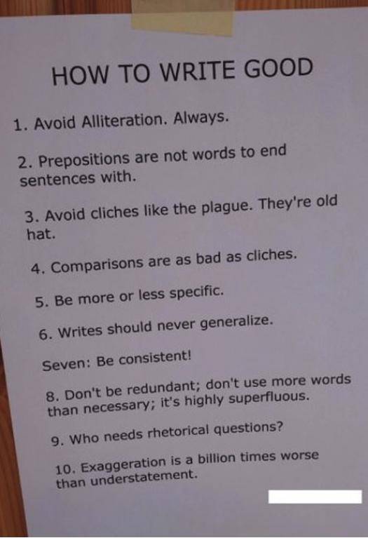 How to write good