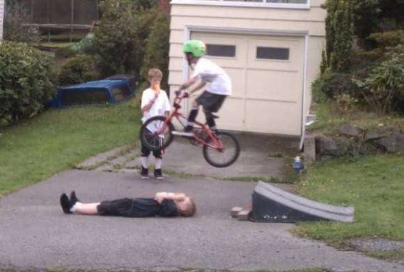 I’m no physics major, but it doesn’t look like he’s got this.