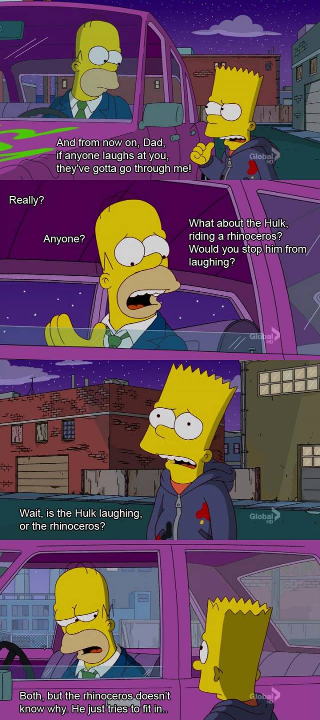 Bart telling Homer he'd stand up for him