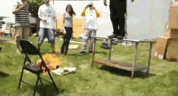 Kid smacks face into burning charcoal to prove...actually, nothing, just another Tuesday in Oklahoma.