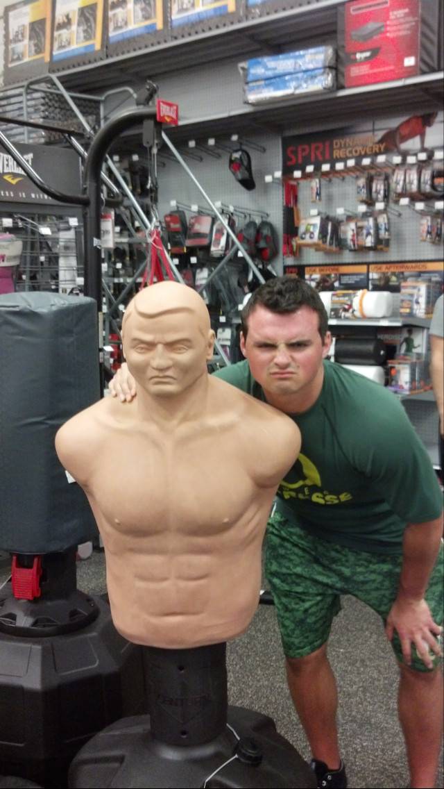 My friend looks like the dummy at Dick's
