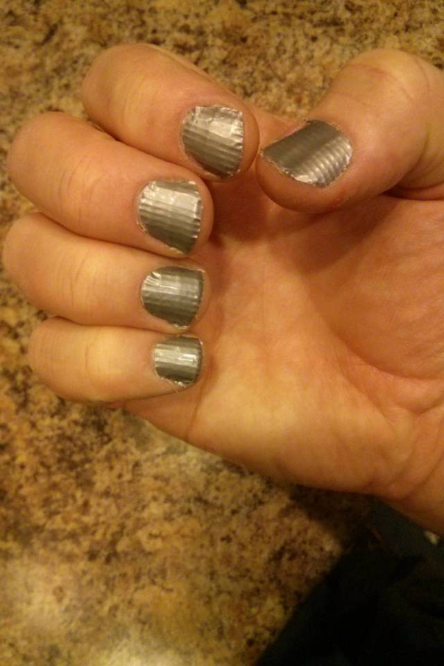 Daughter wanted to do my nails, I told her I would do my nails like a man.
