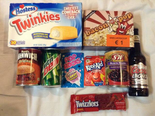 I'm spending a year abroad, so in honor of thanksgiving, my European friends bought the most American things they could find!