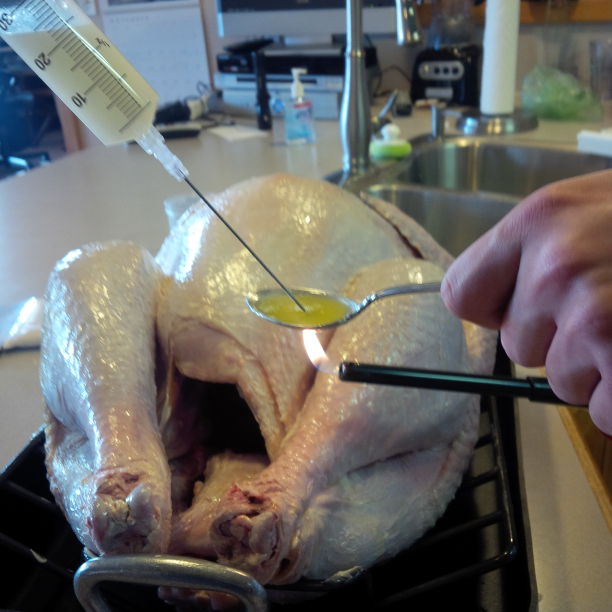 I wasn't able to make it home for thanksgiving this year. My dad just sent me this