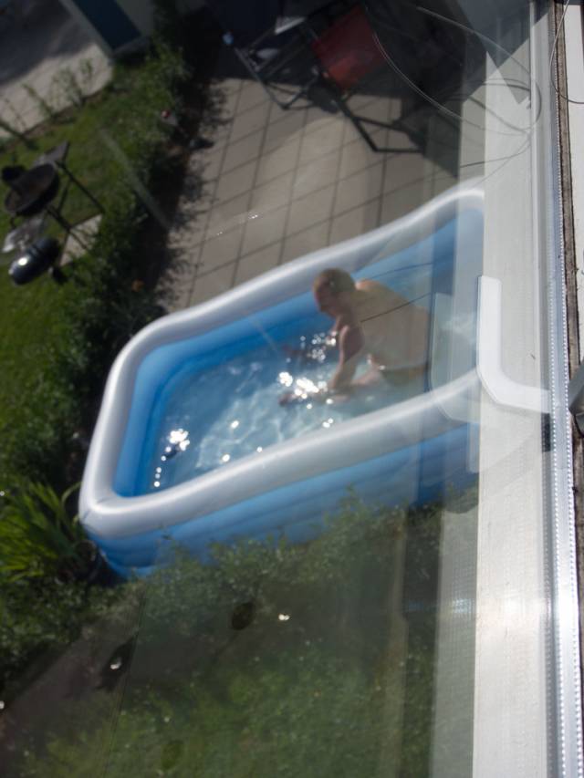 My neighbor doesn't have kids, every sunny day he is there. I am full of envy.