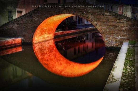 Moon under the bridge.