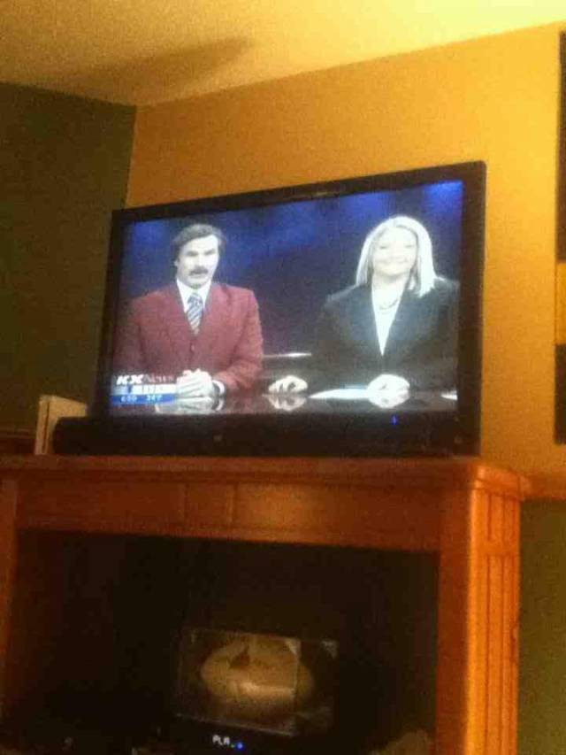 I KID YOU NOT: RON BURGANDY CO-HOSTED OUR NEWS IN BISMARCK ND TONIGHT