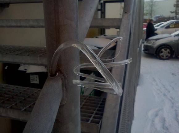First rain, then freezing temperatures = Nature art