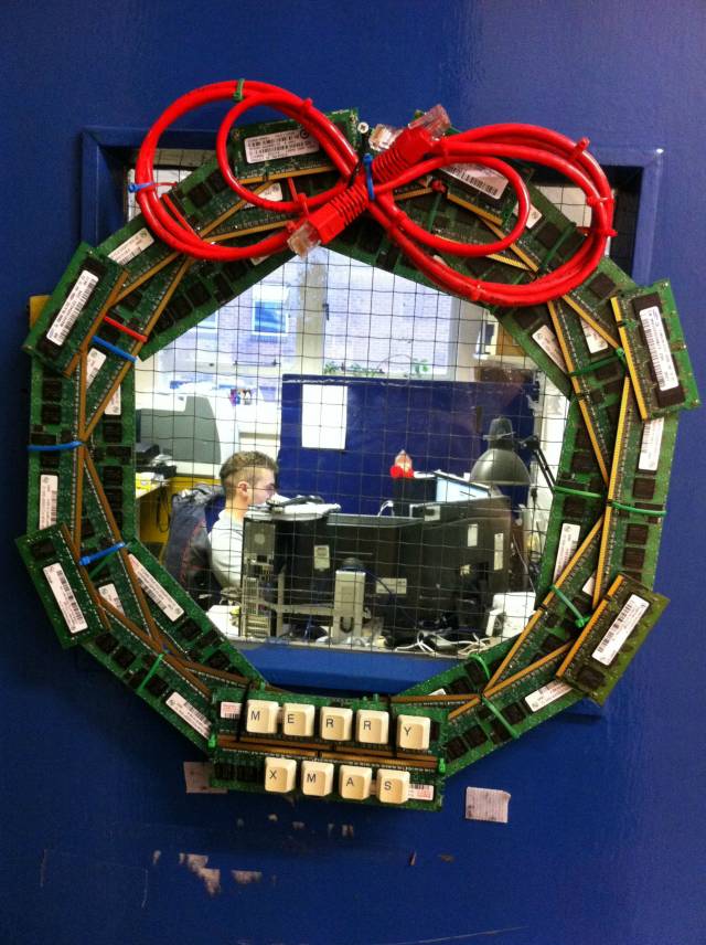 The IT Support Office Xmas Wreath