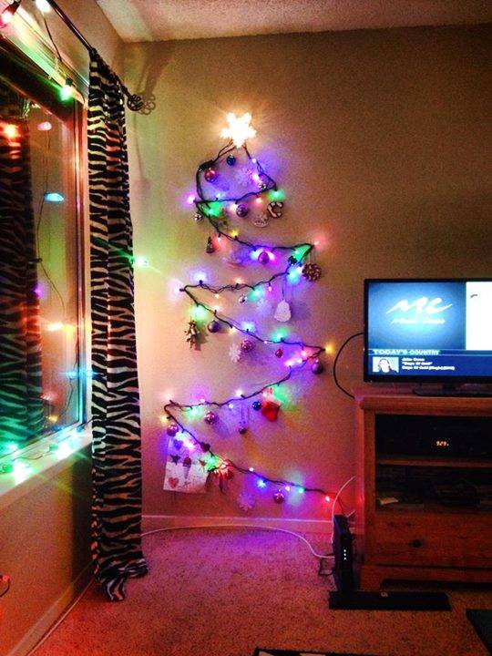 My friend is low on funds for the holidays and had to improvise.