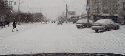 Jaywalking in Russia