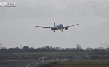 Plane aborts landing due to high winds