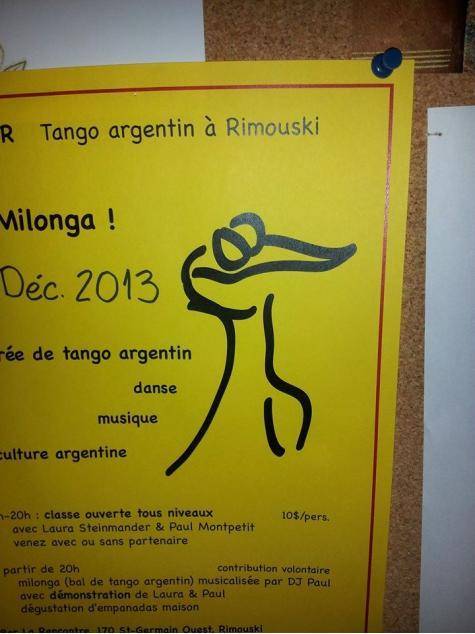 This drawing of two dancers for a latin dance course poster looks like an awkward duck.