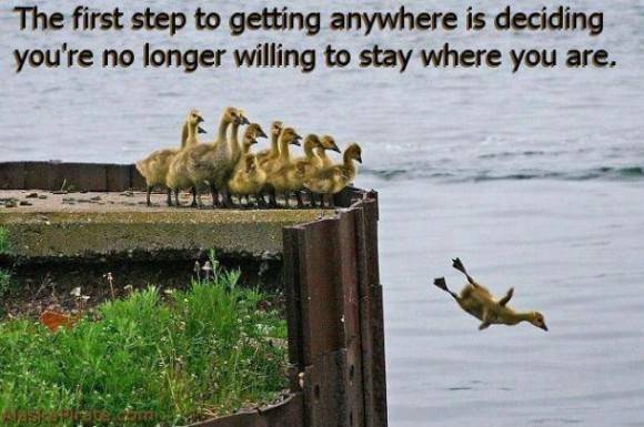 The first step to getting anywhere...