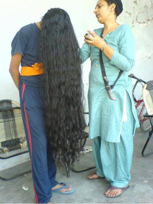 This is my friend’s hair without his turban