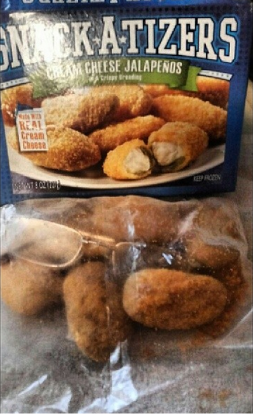 My mom found a pair of glasses in with her Jalapeno Poppers