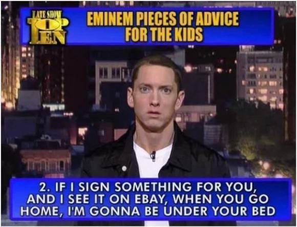 Eminem’s advice to kids