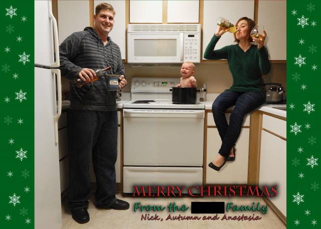 This is the Christmas card we sent out this year, after being bothered by countless family members to make one.