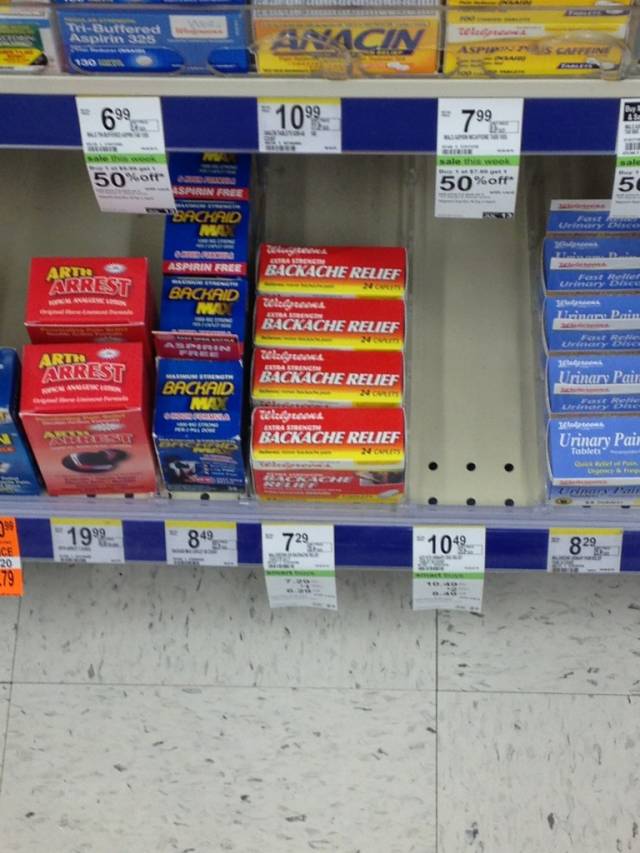 Of course this would be on the lowest shelf.