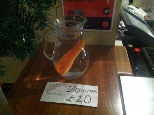 Last year's snowman