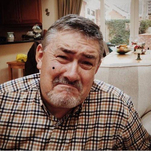 My friend stuck a black dot on her dad’s face and now he looks like Robert De Niro