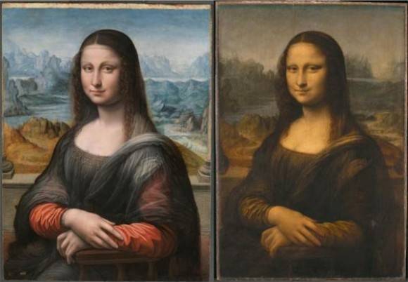 Prado’s Mona Lisa. Painted along side Da Vinci by his apprentice: But the paint was persevered, showing us what the masterpiece would have looked like in 1517.